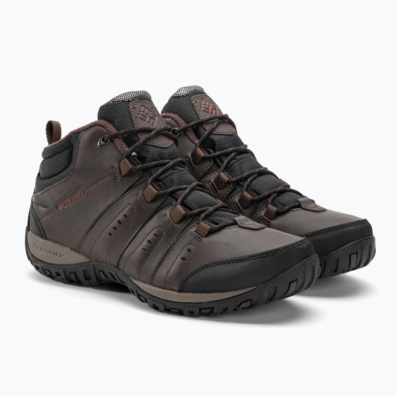 Чоловічі трекінгові черевики Columbia Woodburn II Chukka WP Omni-Heat кордован/гранатовий червоний 4