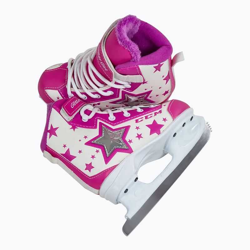 Ковзани дитячі CCM Glitter Girl white/pink 10