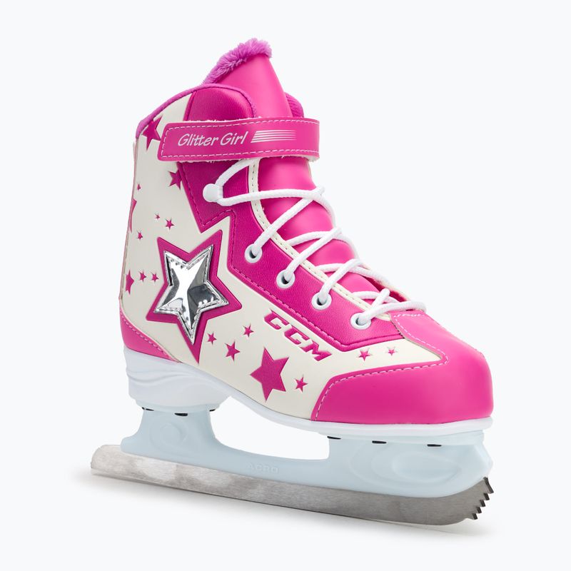 Ковзани дитячі CCM Glitter Girl white/pink
