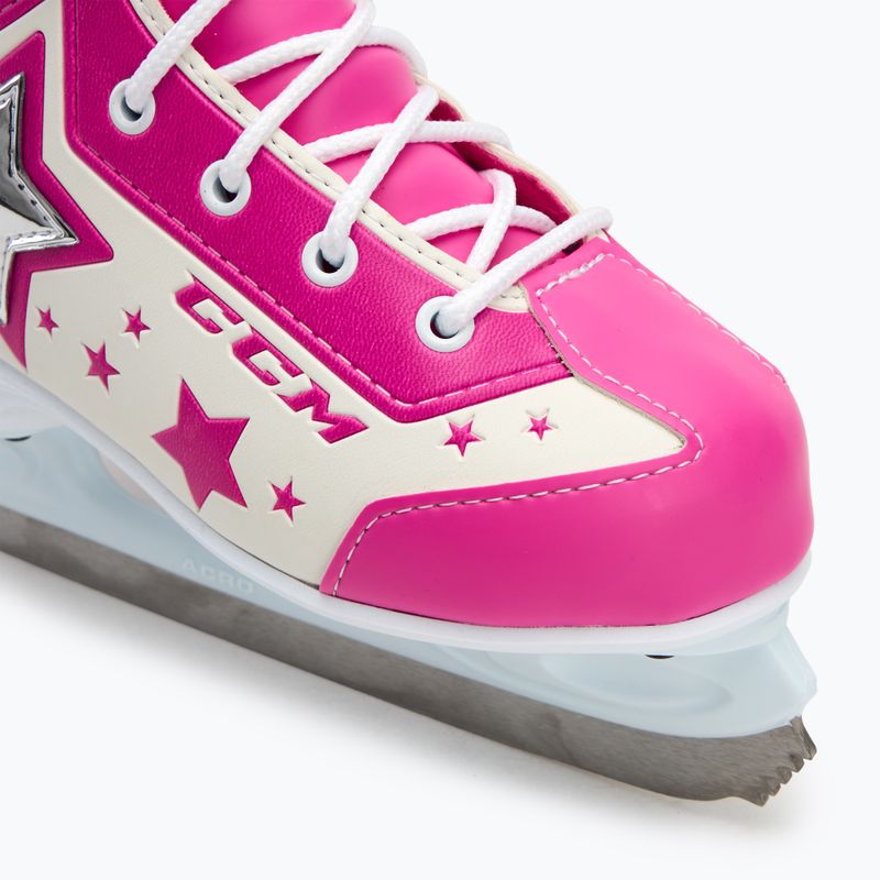 Ковзани дитячі CCM Glitter Girl white/pink 7