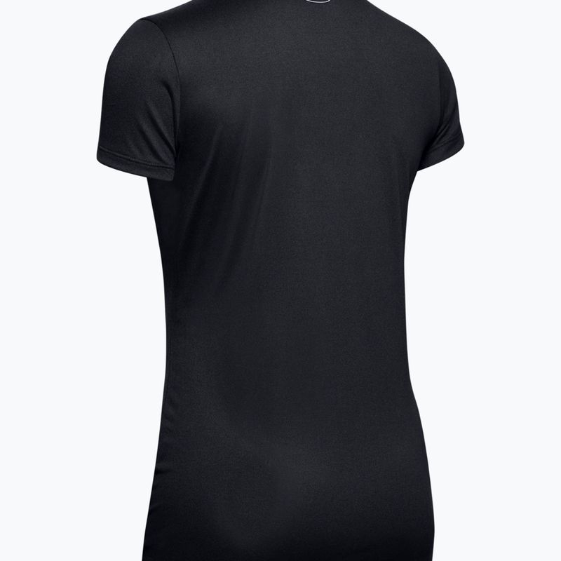 Футболка для тренувань жіноча Under Armour Tech SSV - Solid чорно-срібляста 1255839 5