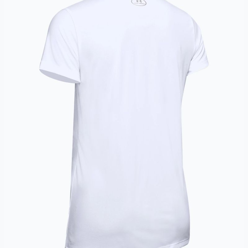 Футболка для тренувань жіноча Under Armour Tech SSV - Solid біло-срібляста 1255839 5