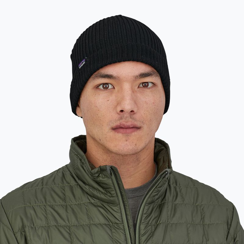 Зимова шапка Patagonia Fishermans Rolled Beanie чорна 2