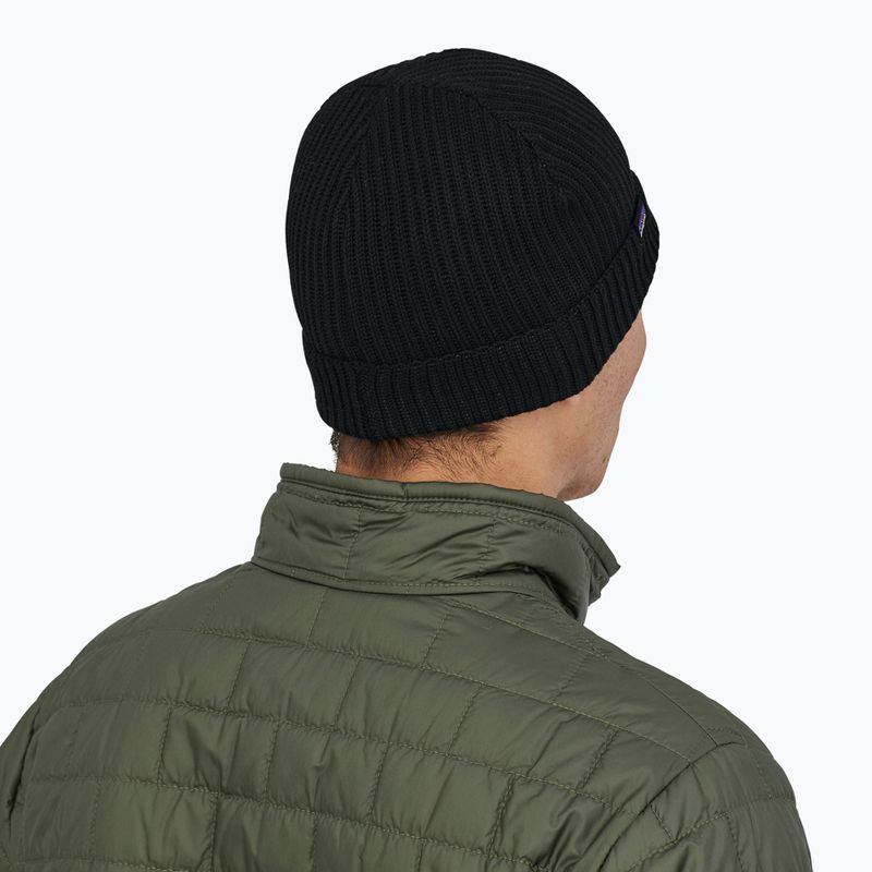 Зимова шапка Patagonia Fishermans Rolled Beanie чорна 3
