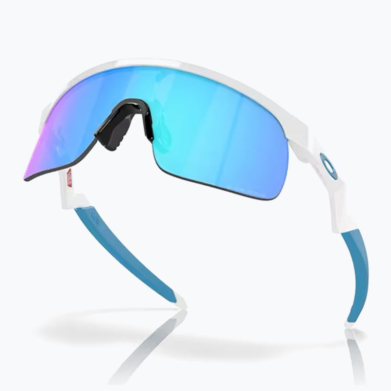 Дитячі сонцезахисні окуляри Oakley Resistor поліровані білі / сапфірові 5