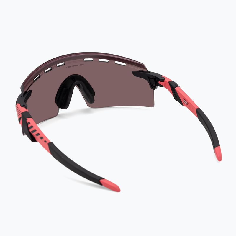 Окуляри Oakley Encoder Strike Giro D'Italia giro рожеві смужки / Prizm road чорні сонцезахисні окуляри 2