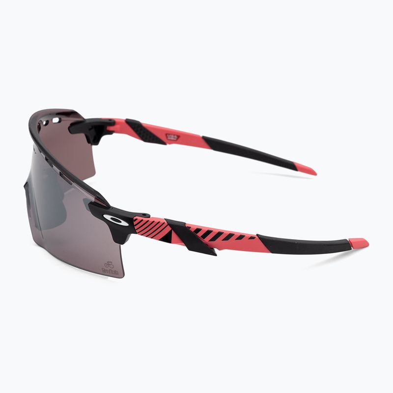 Окуляри Oakley Encoder Strike Giro D'Italia giro рожеві смужки / Prizm road чорні сонцезахисні окуляри 4