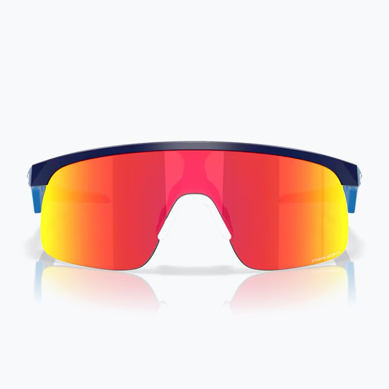 Дитячі сонцезахисні окуляри Oakley Resistor матовий темно-синій/призмовий рубін 2