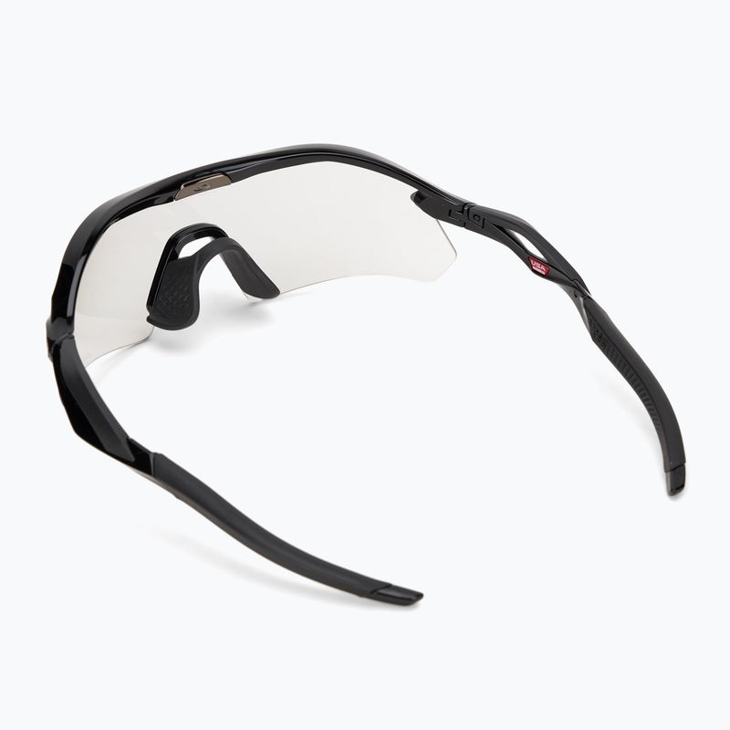 Сонцезахисні окуляри Oakley Radar Plate поліровані чорні/прозорі до чорних іридних фотохромних окулярів 2