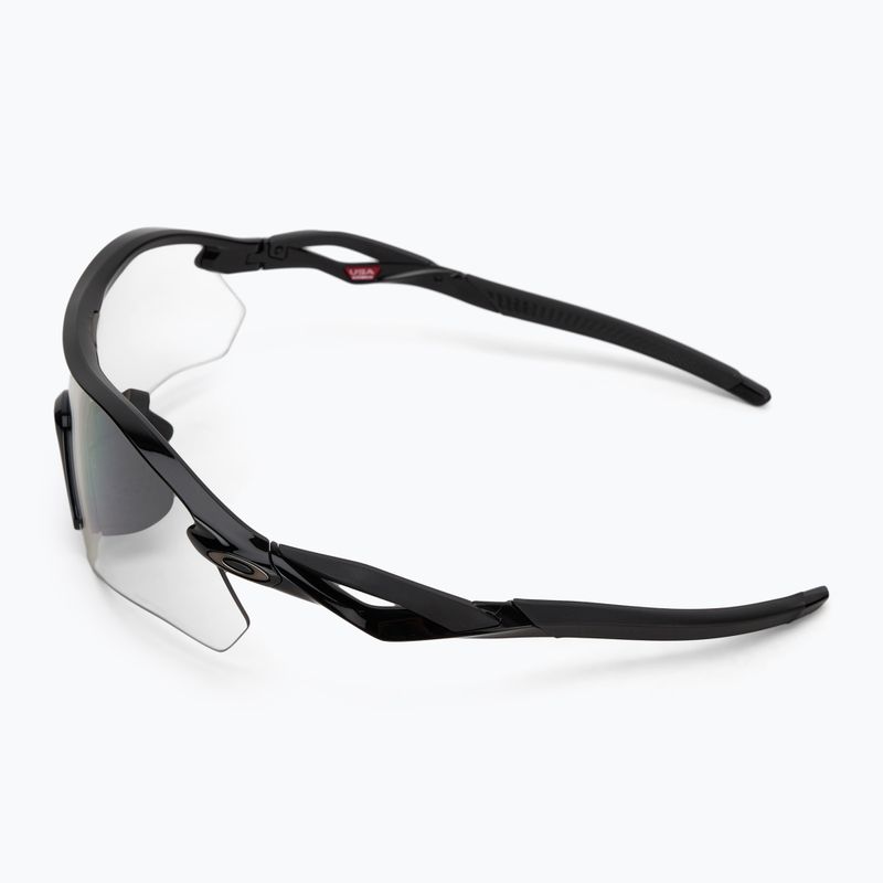 Сонцезахисні окуляри Oakley Radar Plate поліровані чорні/прозорі до чорних іридних фотохромних окулярів 4