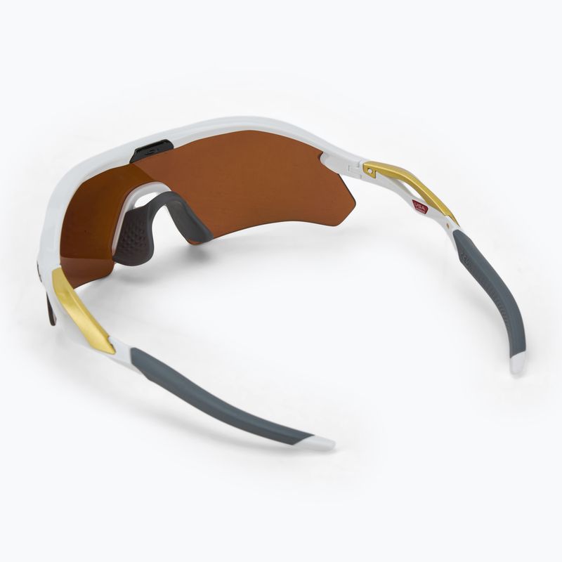 Поляризовані сонцезахисні окуляри Oakley Radar Plate поліровані білі/призма 24k 2