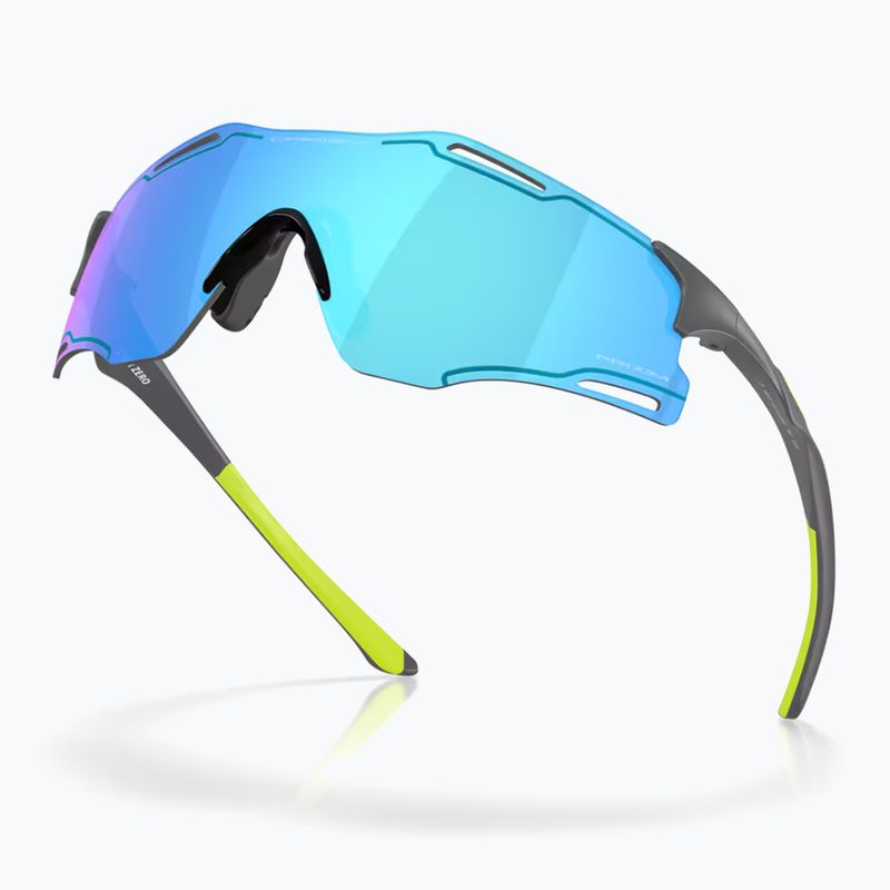Окуляри сонцезахисні Oakley Cybr Zero matte carbon/prizm sapphire with uranium ink 4