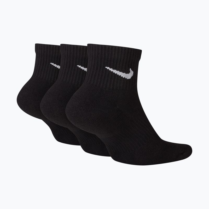 Шкарпетки Nike Everyday Plus Cushioned Ankle 3 пари black/white 2
