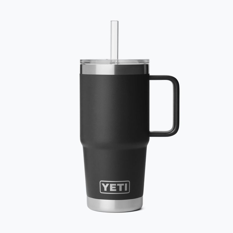 Термокружка YETI Rambler Straw 739 ml black