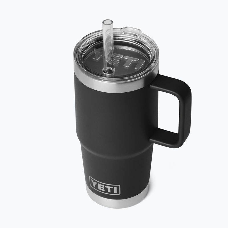Термокружка YETI Rambler Straw 739 ml black 3