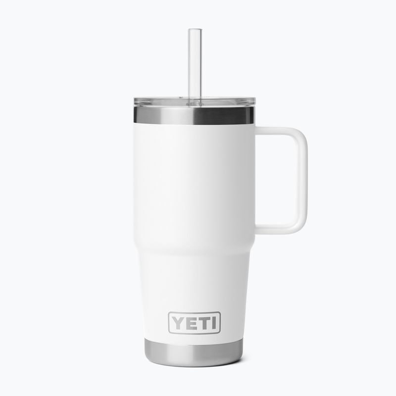 Термокружка YETI Rambler Straw 739 ml white
