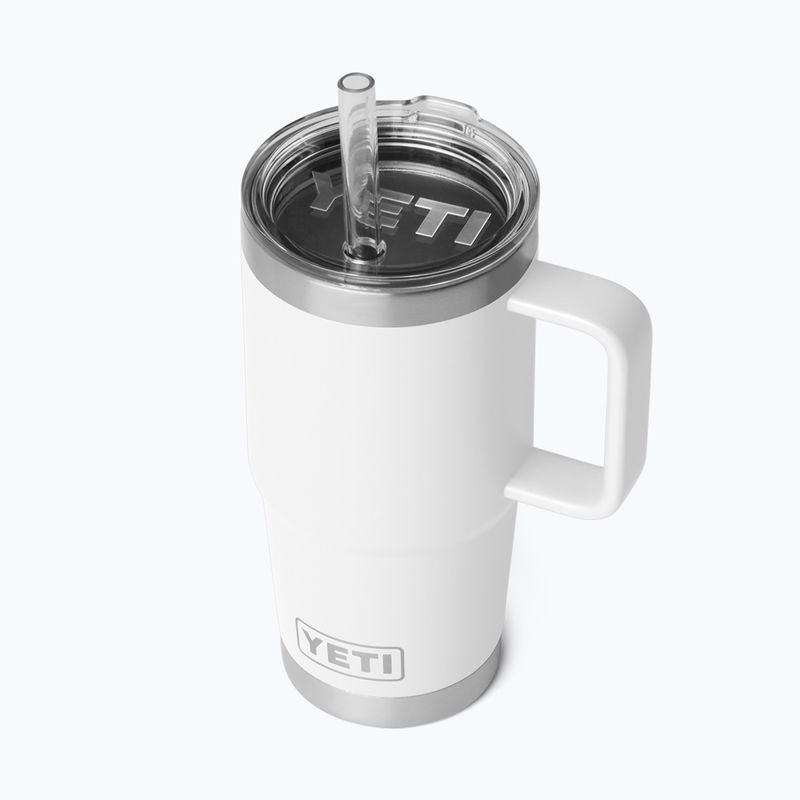 Термокружка YETI Rambler Straw 739 ml white 3