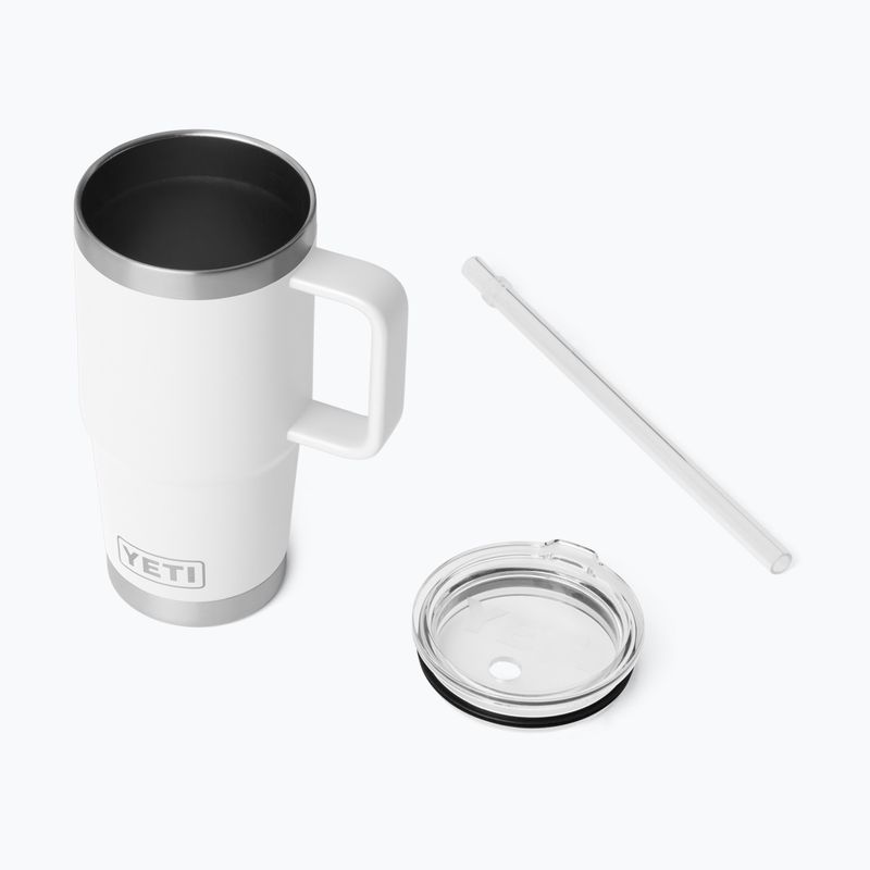 Термокружка YETI Rambler Straw 739 ml white 4