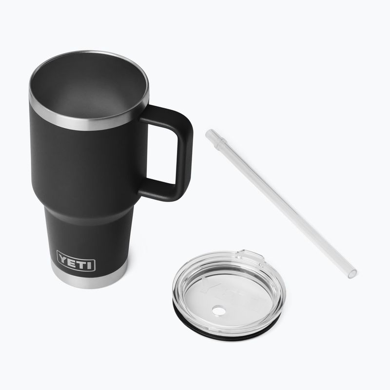 Термокружка YETI Rambler Straw 1000 ml black 4