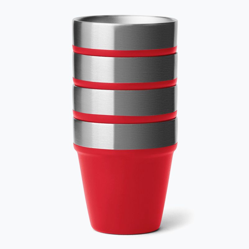 Чарки туристичні YETI Shot 48 ml 4 pcs. rescue red 3