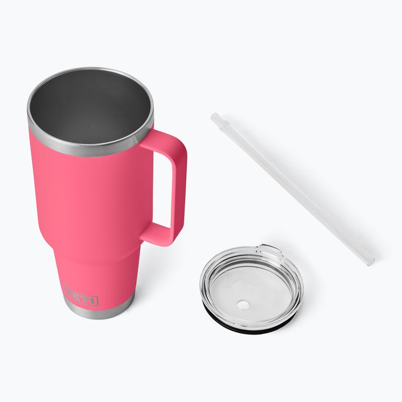 Термокружка YETI Rambler Straw 1200 ml tropical pink 4