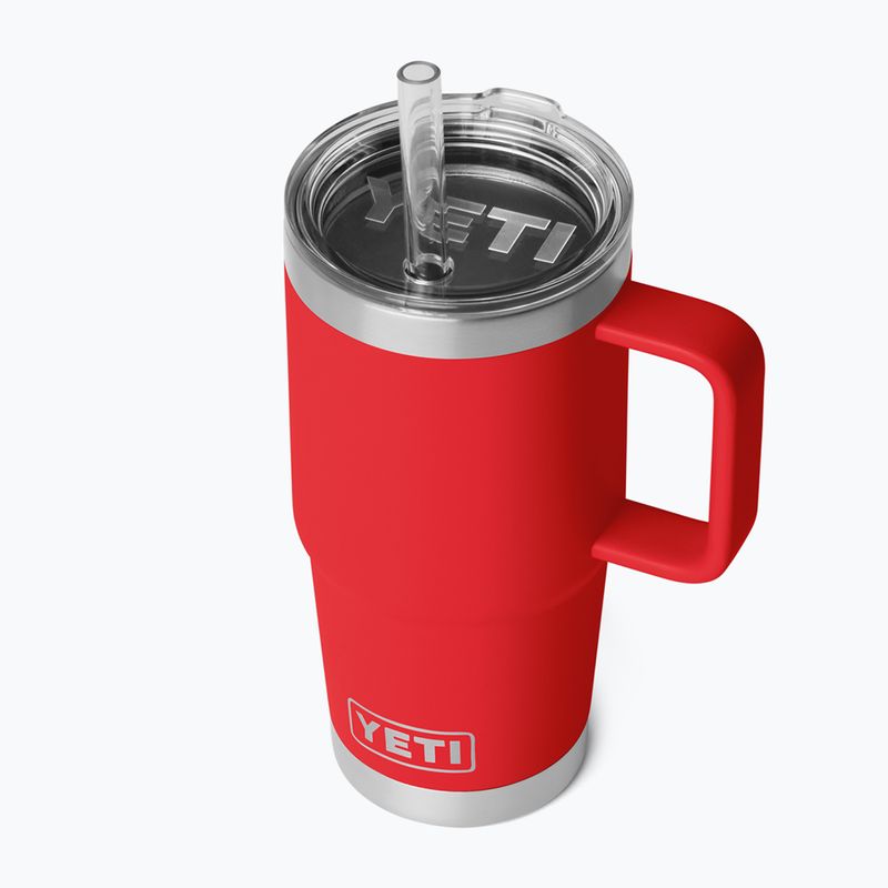 Термокружка YETI Rambler Straw 739 ml rescue red 3