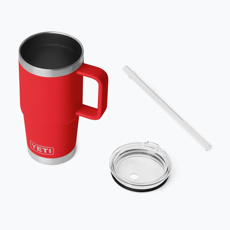 Термокружка YETI Rambler Straw 739 ml rescue red 4