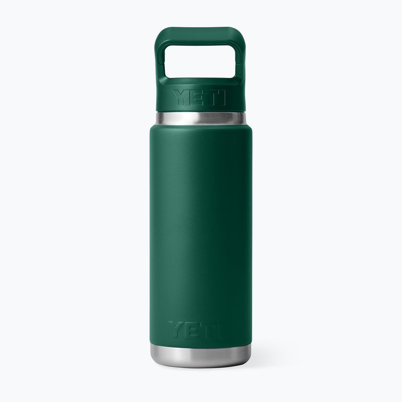 Пляшка термічна YETI Rambler Straw 769 ml black forest green 2