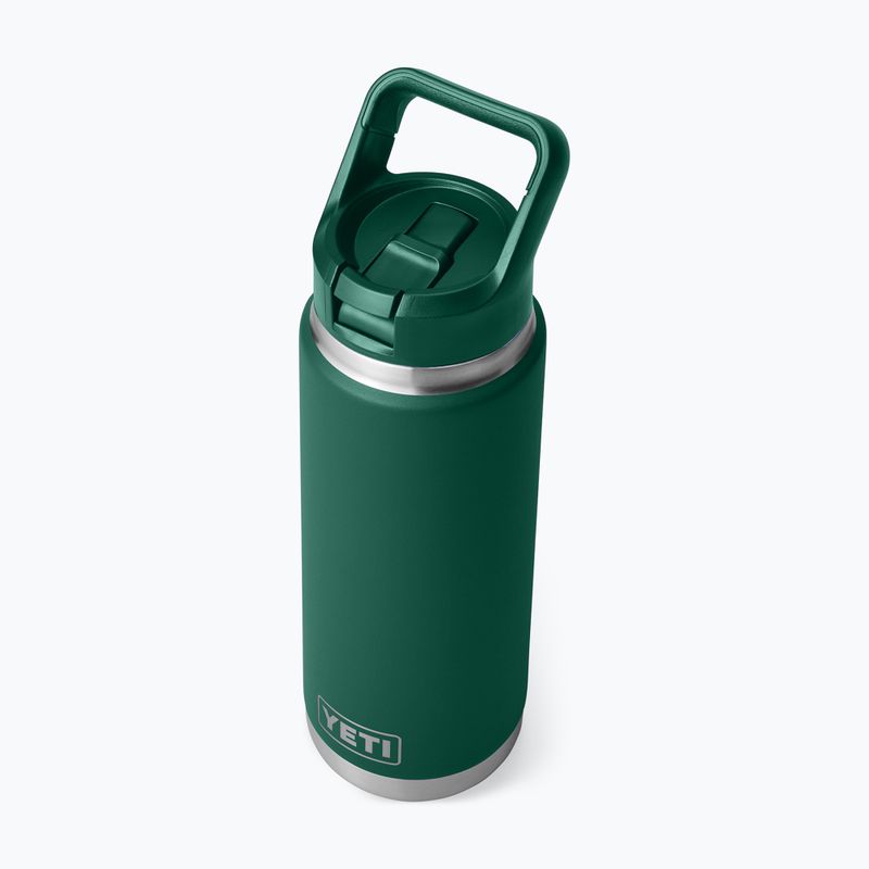 Пляшка термічна YETI Rambler Straw 769 ml black forest green 4