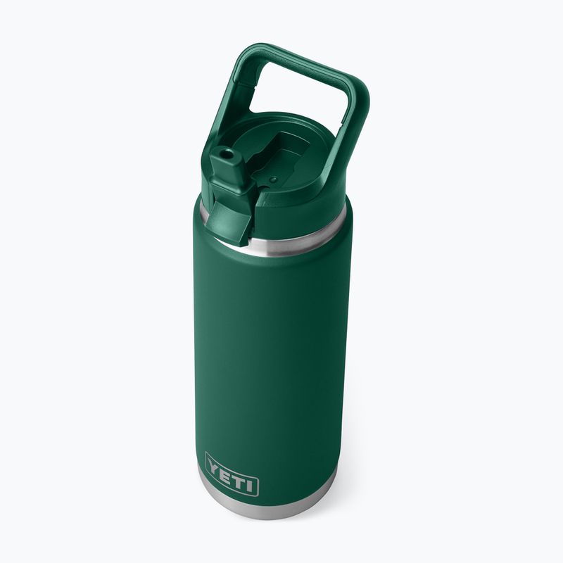 Пляшка термічна YETI Rambler Straw 769 ml black forest green 5