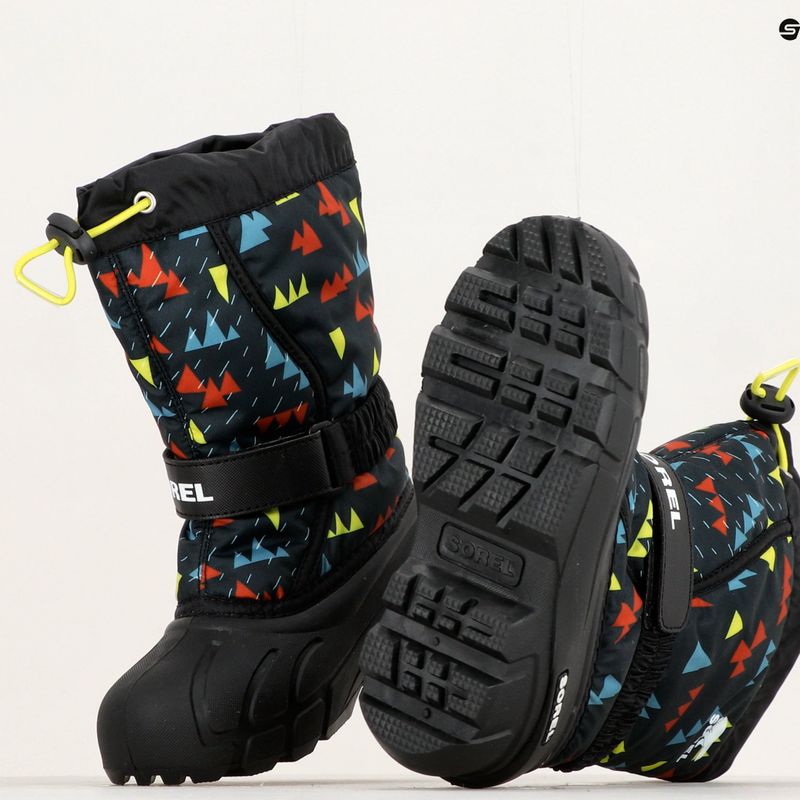 Дитячі снігоступи Sorel Flurry Print Boys чорні/чорні 8