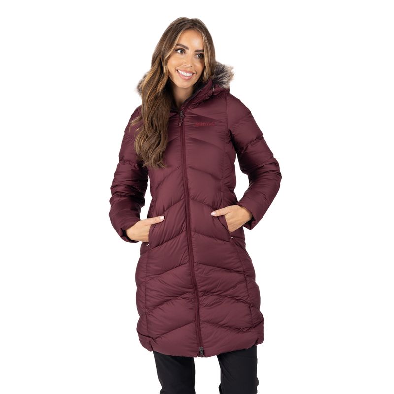Пуховик жіночий Marmot Montreaux Coat bordowa 78090