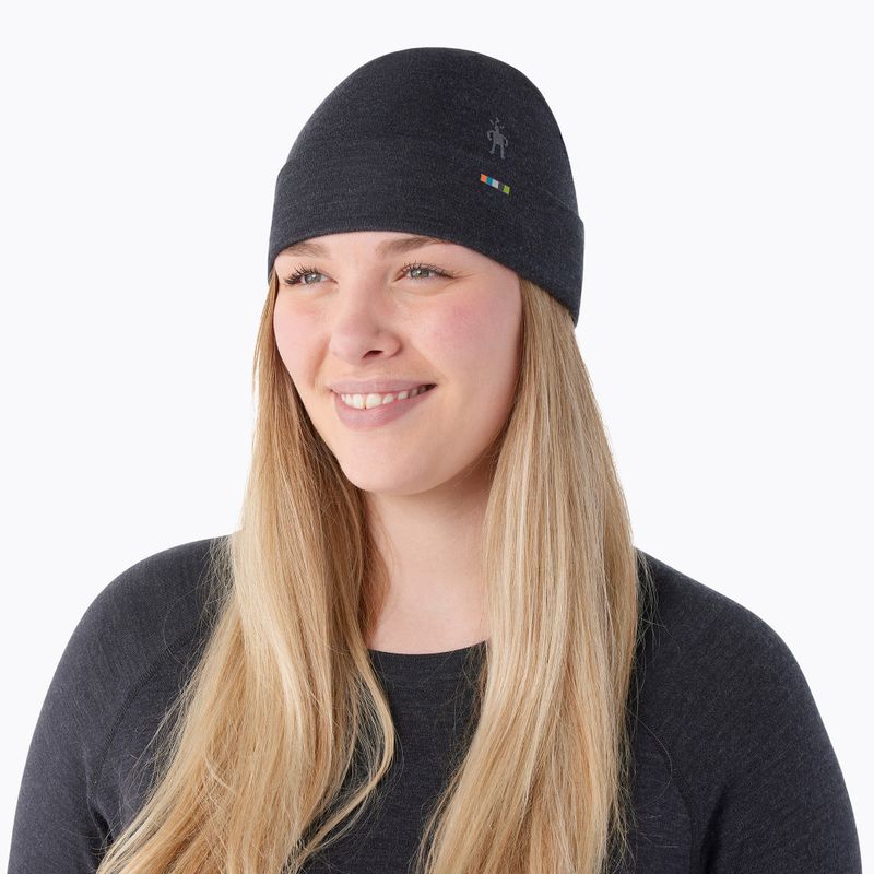 Шапка Smartwool Merino Reversible Cuffed charcoal 2