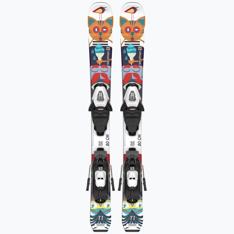 Лижі гірські дитячі Salomon T1 XS + C5 кольорові L40891100 9