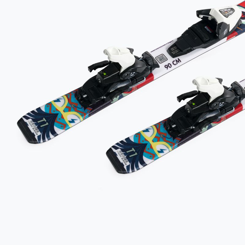 Лижі гірські дитячі Salomon T1 XS + C5 кольорові L40891100 8