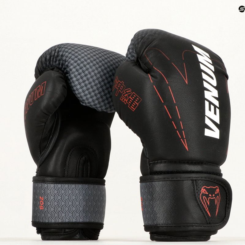 Рукавиці боксерські дитячі Venum Okinawa 3.0 black/red 7