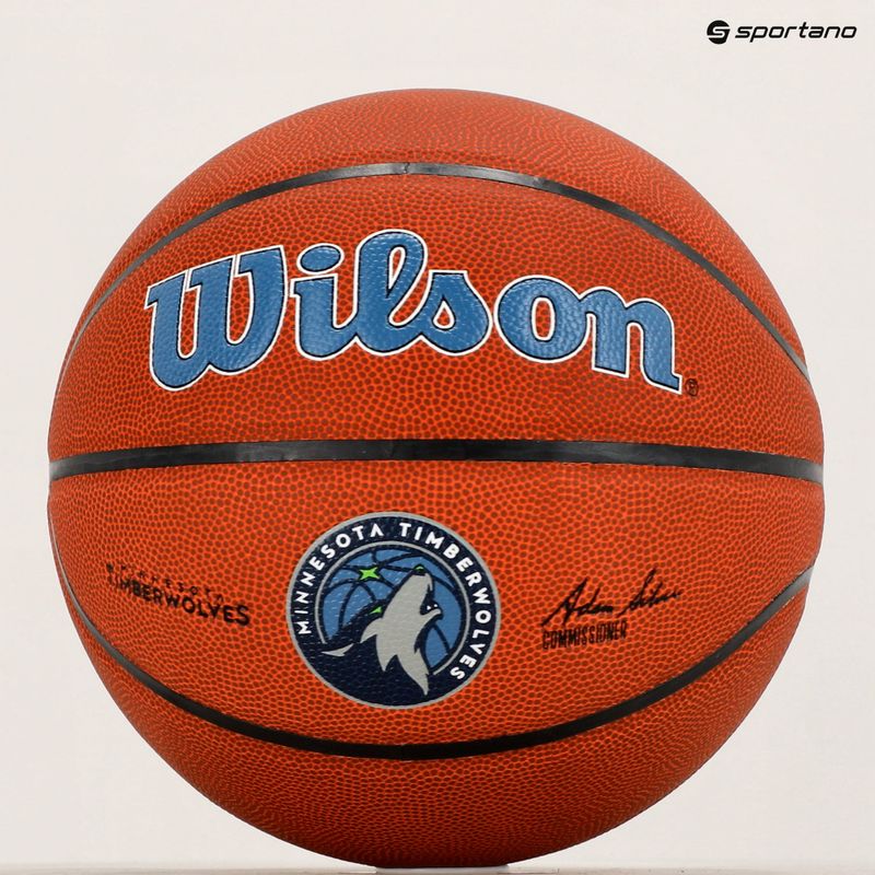 М'яч баскетбольний  Wilson NBA Team Alliance Minnesota Timberwolves WTB3100XBMIN розмір 7 6
