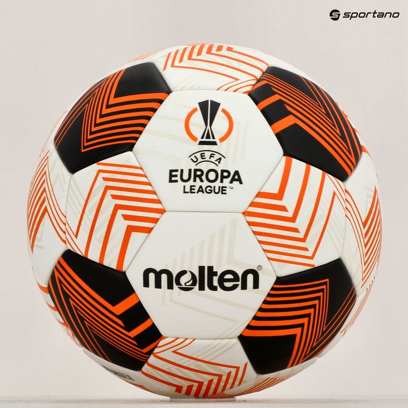 М'яч для футболу Molten F5U5000-34 Fifa UEFA Europa League 23/24 white/orange розмір 5 5