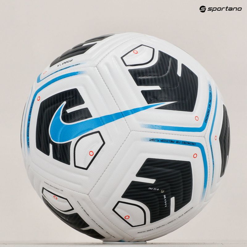 М'яч футбольний Nike Academy Team white/black/lt blue fury розмір 3 5