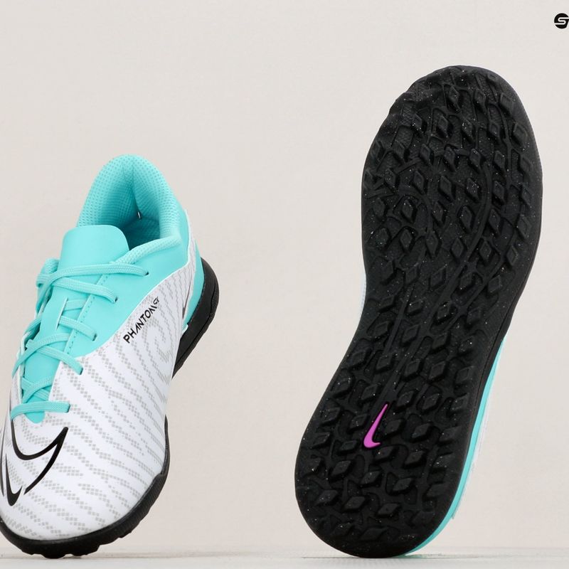 Футбольні бутси кросівки дитячі Nike JR Phantom GX Club TF hyper turquoise/fuchsia dream/white/black 8