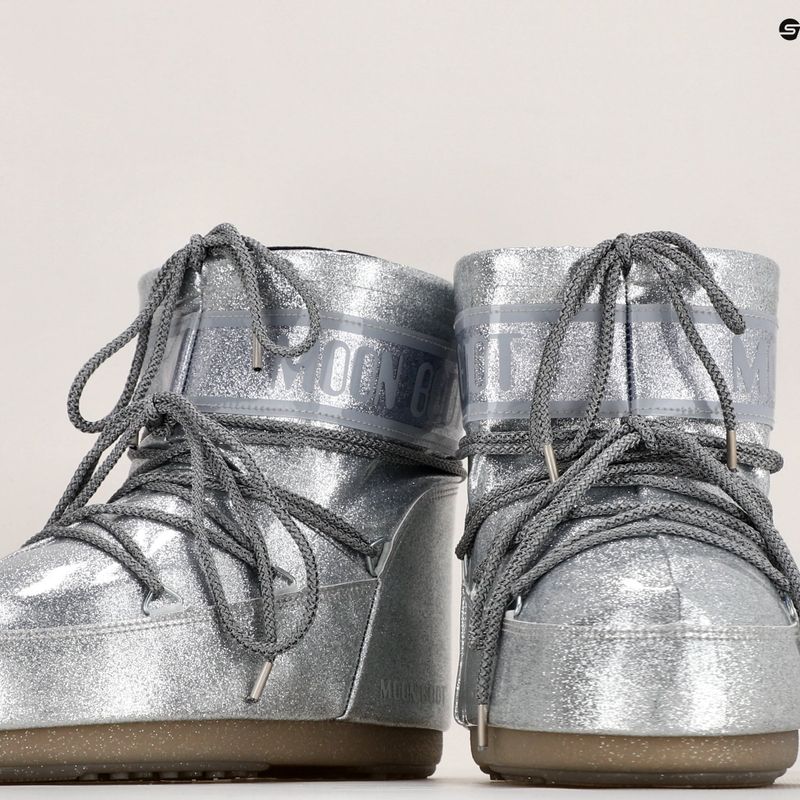Черевики зимові жіночі Moon Boot Icon Low Glitter silver 8