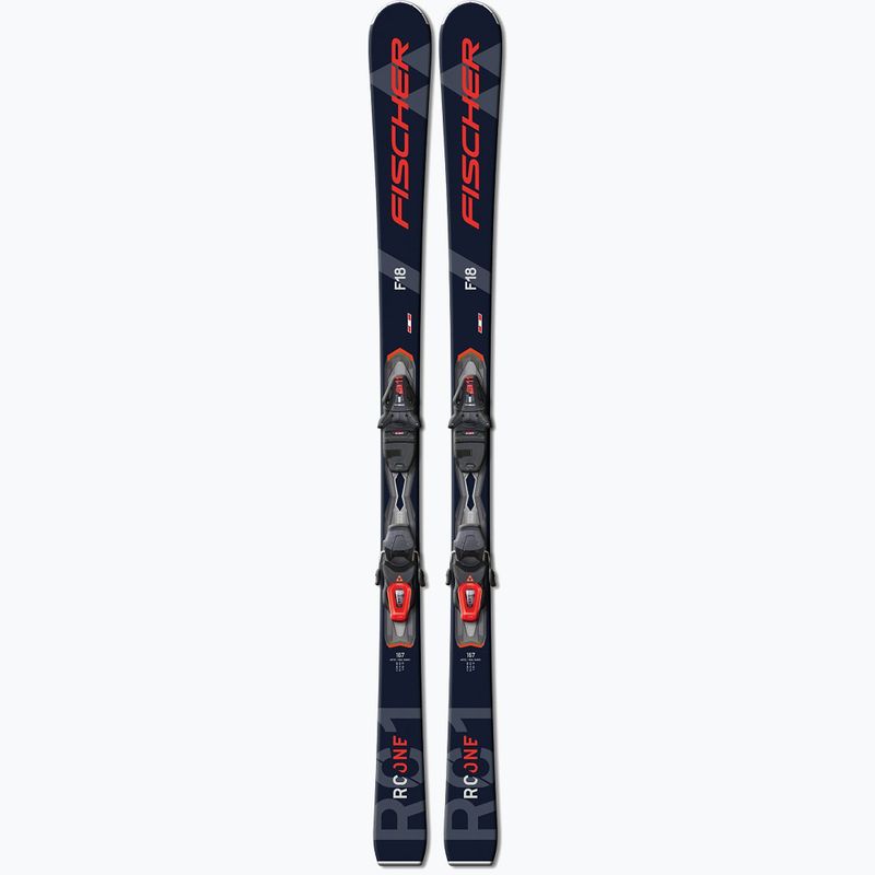 Лижі гірські Fischer RC ONE F18 AR + RS 11 PR black/red 10