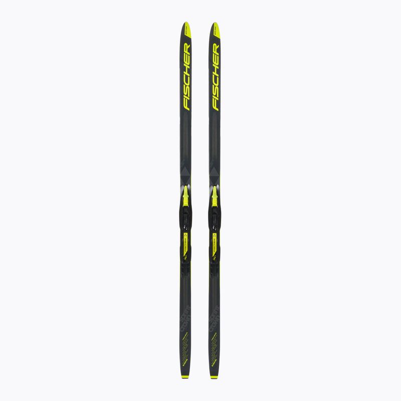 Лижі бігові дитячі Fischer Sprint Crown + Tour Step-In black/yellow