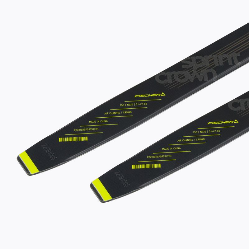 Лижі бігові дитячі Fischer Sprint Crown + Tour Step-In black/yellow 9