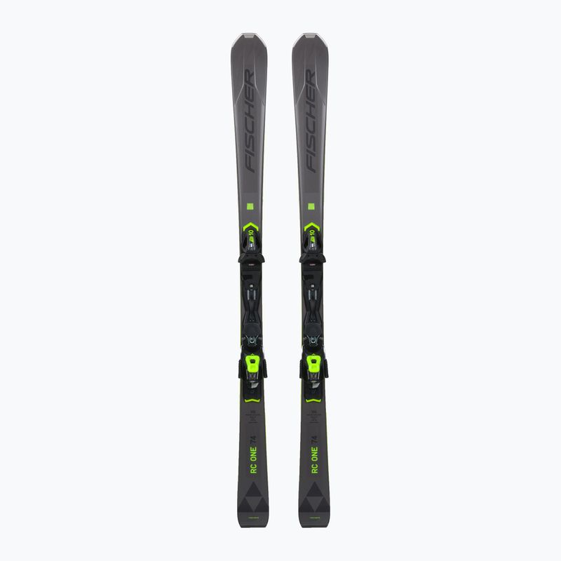 Лижі гірські Fischer RC ONE 74 AR + RS 10 PR grey/yellow