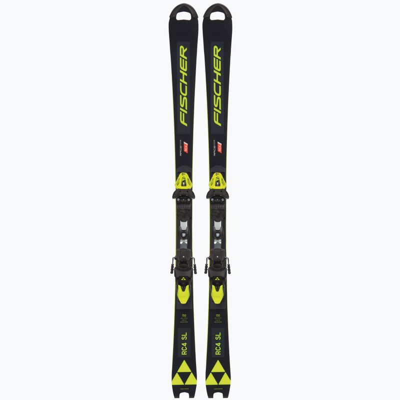 Лижі гірські дитячі Fischer RC4 Worldcup SL JR. M/O-Plate + RC4 Z9 GW AC black/yellow 10