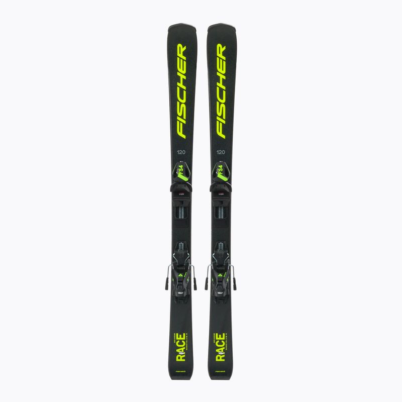 Лижі гірські дитячі Fischer RC4 RACE JR JRs + FJ4 CA JRs black