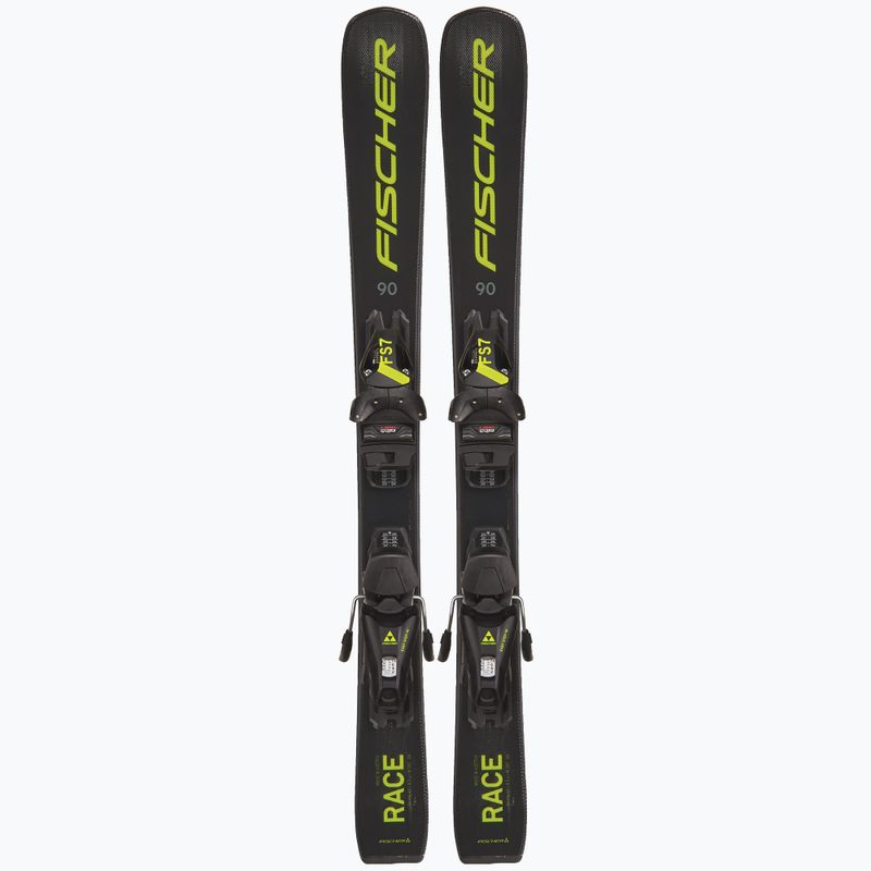 Лижі гірські дитячі Fischer RC4 RACE JR JRs + FJ7 CA JRs black/yellow 10