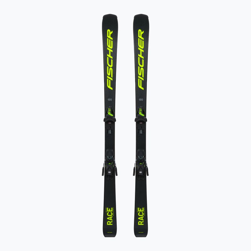 Лижі гірські дитячі Fischer RC4 RACE JR JRs + FJ7 CA JRs black/yellow