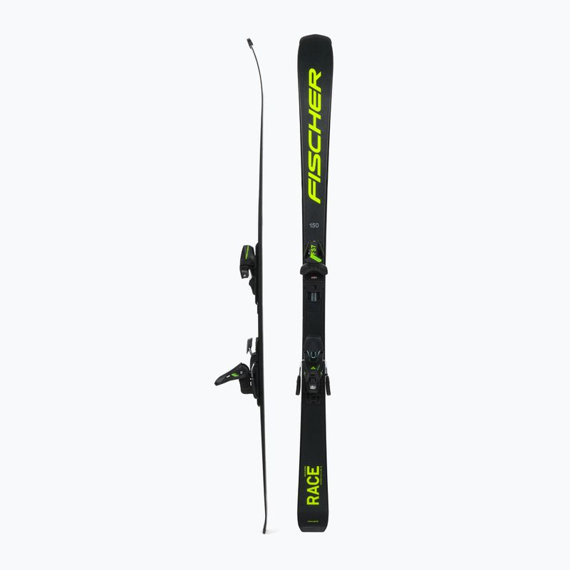 Лижі гірські дитячі Fischer RC4 RACE JR JRs + FJ7 CA JRs black/yellow 2